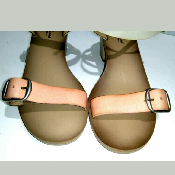 LUCKY BRAND 8M Tan Pink White Leather Sandal - Picture 6 of 8